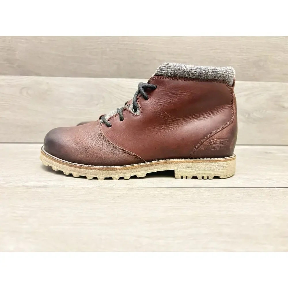 Keen Slater Boots Brown Red Leather Waterproof Boots 1017397 Men’s Size 9.5M